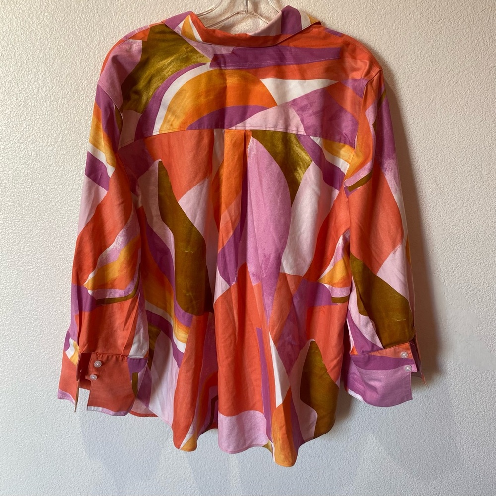 Chico's Multicolor Abstract Button-Down Shirt - image 5